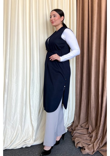 Kadın Yanları Düğmeli B.b Ottoman Yelek 7523 fiyatları