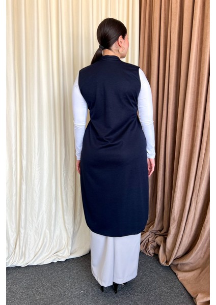 Kadın Yanları Düğmeli B.b Ottoman Yelek 7523 modelleri