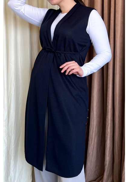 Kadın Yanları Düğmeli B.b Ottoman Yelek 7523 fırsatları