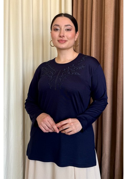 Kadın Taşlı Triko Bluz 11