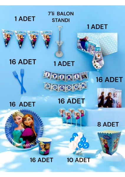 16 Kişilik Frozen Temalı 2xl Paket - Doğum Günü Parti ve Eğlenceli Etkinlikler fiyatları
