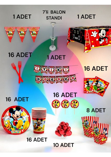 32 Kişilik Mickey Mouse Temalı 2xl Paket - Doğum Günü Parti ve Eğlenceli Etkinlikler fiyatları