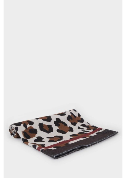 Kadın Leopar Desenli Pamuklu Plaj Havlusu E3764AX25SM modelleri