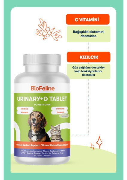Urinary+D Tablet ( Kedi ve Köpekler Için Üriner Sistem Desteği)