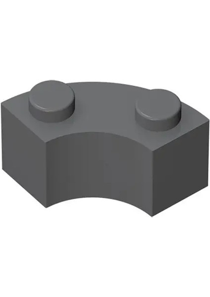 20PCS Moc Parçaları 3063 85080 Tuğla Yuvarlak Köşe 2x2 Maccheroni Mattoni Compatibili Fai Da Te Mble Yapı Taşları Parçacık Ki Renk: Koyu GRI-20PCS (Yurt Dışından)