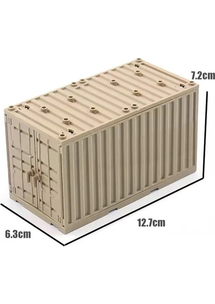 Moc Askeri Konteyner Yapı Taşları Erkekler Için Kutu Oyuncakları Ww2 Savaş Üssü Teknik Tuğlalar Yaratıcı Diy Juguete Blokes Brinquedos Renk: Konteyner-Kum (Yurt Dışından)