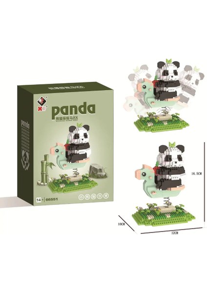 Yaratıcı Dev Panda Yapı Taşları Küçük Parçacık Eğitim Oyuncakları Masaüstü Süsleri Çocuk Tatil Hediyeleri Renk: 66551/BEDEN: Kutu Yok (Yurt Dışından)