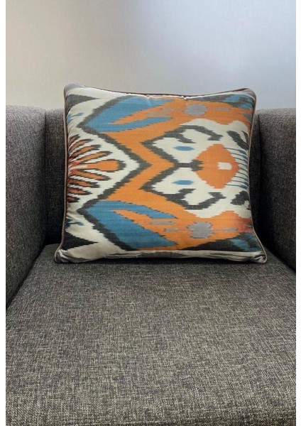 45 x 45 cm El Dokuma Ikat Kırlent Kılıfı, Nadir Desenli Yastık, Lüks Dekoratif Yastık, Ev & Ofis Için Kırlent modelleri