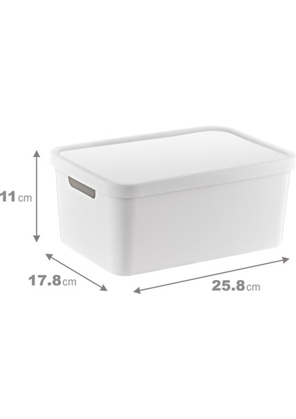 4'Lü Set Stafi Çok Amaçlı Kapaklı Kutu Beyaz 4,5 LT fiyatları