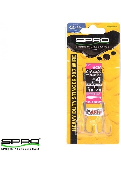 Spro Hd Stinger Beden 7x7 Afw 40LBS 6cm #4 1/2