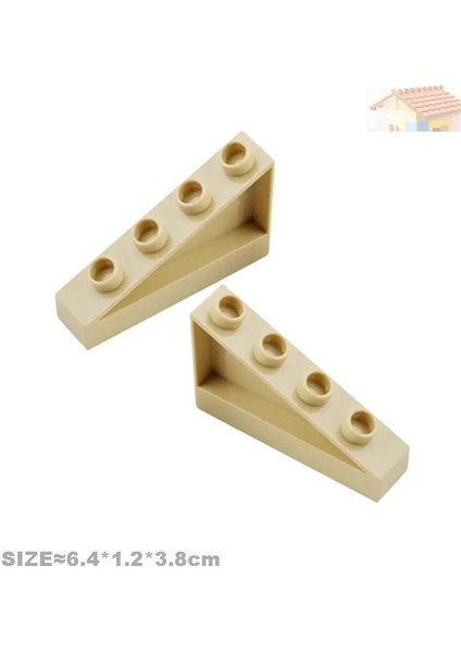 Büyük Yapı Taşları Ev Aksesuar Parçaları Çatı Pencere Duvar Inşaatı Duplo Tuğlaları Çocuklar Için Eğitim Oyuncakları Hediye Rolor: 2 Pcs Çatı Braketleri (Yurt Dışından)