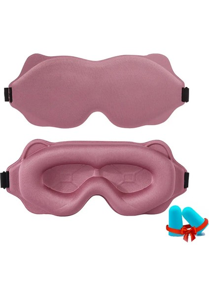3D Uyku Maskesi Gözler Için Hafif Uyku Maskesi Engelle Seyahat Göz Farı Gözü Göz Maskesi Gece Nefes Alabilir Slaapmasker Pembe (Yurt Dışından)