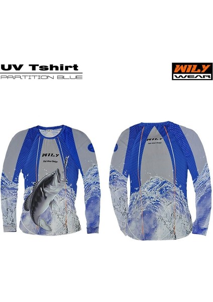 Wily Wear Uv T-Shirt Partition Blue