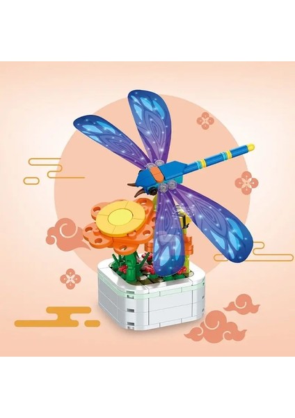 Perpetual Buket Lale Çiçek Yapı Baba 3D Model Ev Dekorasyon Fabrikası Saksı Meclis Tuğlaları Sevgililer Çocuk Hediyesi F5/Boyut Kutu Yok (Yurt Dışından)