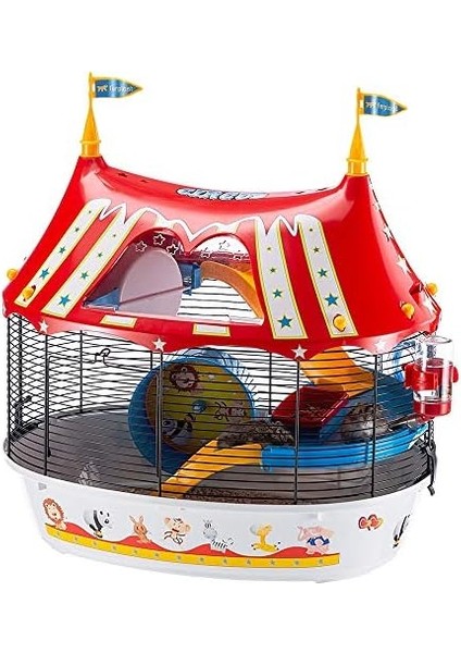 57922799 Hamsterheim Üç Katlı, Ölçüler: 49,5 x 34 x Y 42,5 cm, Siyah