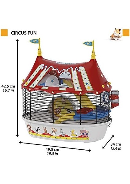 57922799 Hamsterheim Üç Katlı, Ölçüler: 49,5 x 34 x Y 42,5 cm, Siyah fiyatları