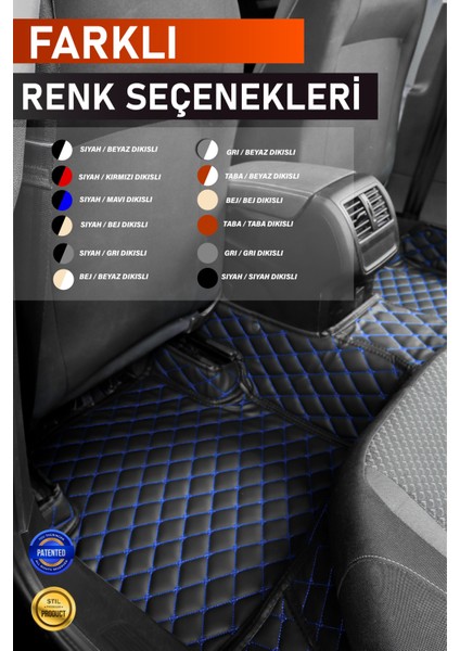 Dacia Logan 1 (2005-2012) Uyumlu Deri 7d Havuzlu Tam Set Oto Paspas .3