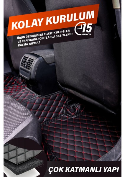Skoda Rapıd (2013-2018) Uyumlu Deri 7d Havuzlu Tam Set Oto Paspas .1 fırsatları