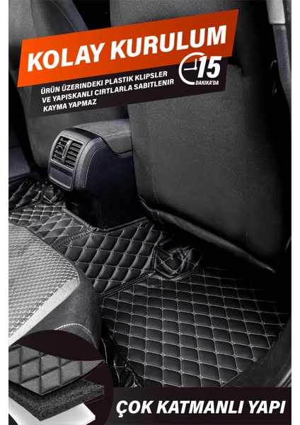 Seat Altea Xl (2007-2013) Uyumlu Deri 7d Havuzlu Tam Set Oto Paspas .4 fırsatları