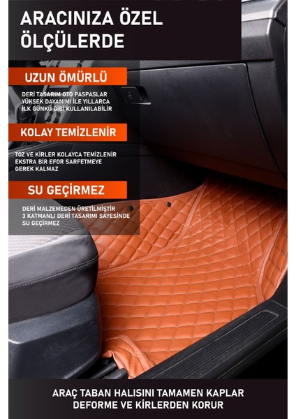 Ssangyong Torres Benzinli (2023-2024) Uyumlu Deri 7d Havuzlu Tam Set Oto Paspas .2