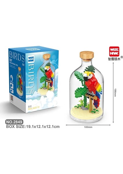 Moc Yapı Taşları Hayvan Modeli Kuş Kel Kartal Parrot Diy Montaj Tuğlaları Yaratıcı Oyunlar Koleksiyon Oyuncaklar Xmas Hediye Scolor: 2848 Kutu (Yurt Dışından)