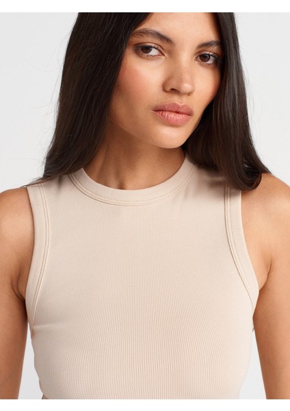 21059 Fitilli Top-Beyaz