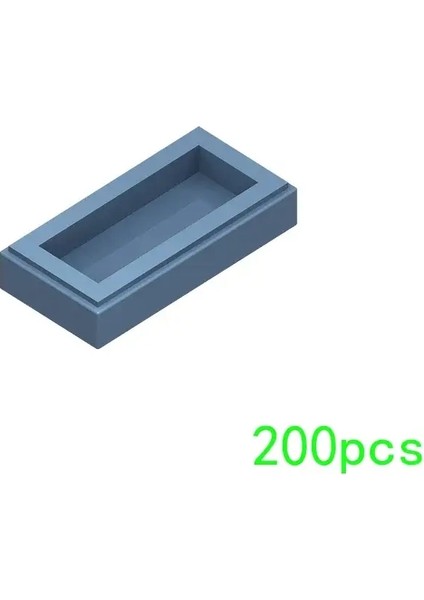 200PCS Moc 3069 Lastik 1x2 Yapı Taşları Kit Yüksek Teknoloji Tahtası Işık Tahtası Tuğlaları Parçacık Diy Fikir Oyuncak Çocuk Doğum Günü Çocuk Hediye Color: 135-KUM Mavi (Yurt Dışından)