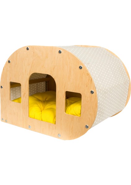Ahşap Kedi Evi | Modern Tasarım, Rahat Yataklı, Portatif ve Şık Pet House fiyatları