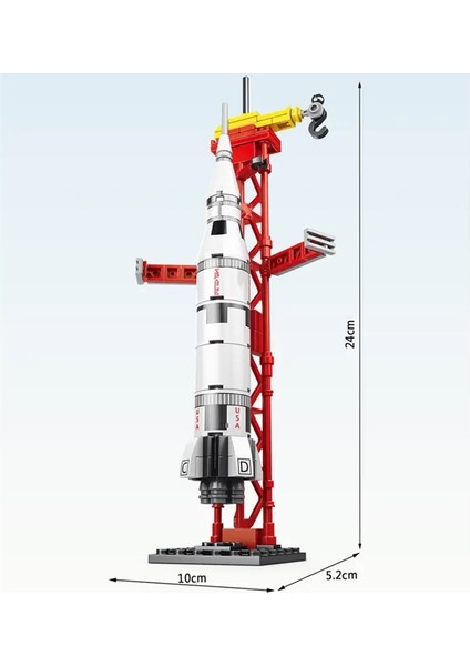 Moc Aerospeacees Manned Rocet Cant Laınt Merkezi Spacecrafts Havacılık Şehir Yapı Taşları Model Tuğla Kitleri Fikirler Renk: Kutu Yok 93PCS (Yurt Dışından)