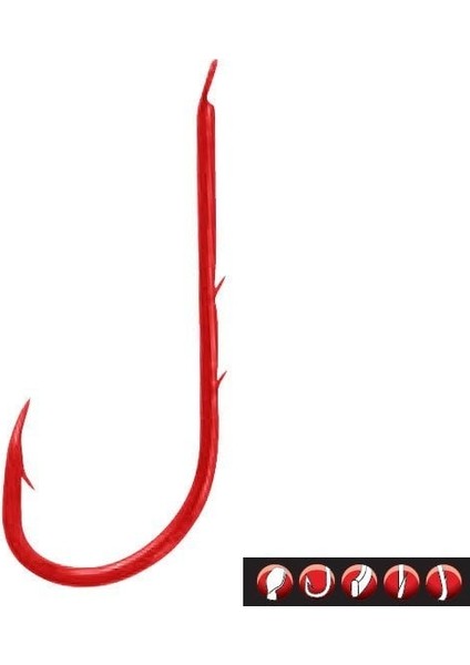 Gamakatsu LS-5260R No:8 Kırmızı Olta Iğnesi 1/25 fiyatları