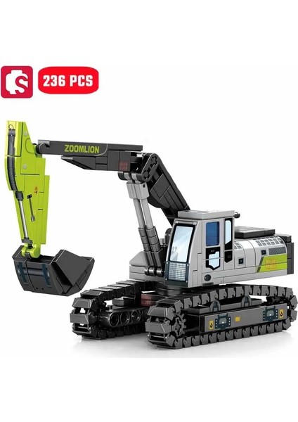 Sembo Mühendislik Araç Montajı Yapı Taşları Kitleri Moc Excavator Mikser Kamyon Model Tuğlalar Diy Eğitim Oyuncakları Erkek Hediyesi: Mini Excavator (Yurt Dışından)