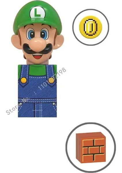 Süper Bros Blokları Luigi Mini Aksiyon Oyuncak Figürleri Yapı Blokları Oyuncaklar Tuğlalar Montaj Oyuncaklar Çocuklar Için Hediyeler Renk: WM2068 (Yurt Dışından)