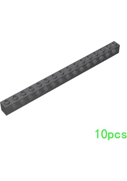 10PCS Moc 3703 1X16 Delikli Yapı Taşları Kiti Yüksek Teknoloji Köprü Ev Tuğlaları Eğiticidiy Oyuncakları Çocuk Doğum Günü Çocuk Hediyeleri Renk: 199-DARK Gri (Yurt Dışından)