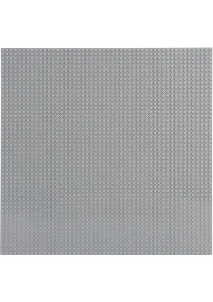 Klasik Taban Plakası 50X50 Noktalar Yapı Taşları Tuğlalar Temel Tabaklar Dıy Plastik Tahta Yapı Taşları Temel Plakaları Inşaat Oyuncak: Açık Gri (Yurt Dışından)