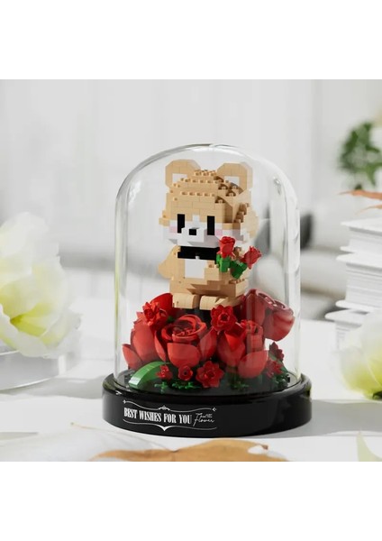 Sonsuz Çiçekler ve Güller Yapı Taşları, Hayvan Buketleri, Saksı Bitkileri, Monte Edilmiş Oyuncaklar, Erkekler ve Kızlar Için El Yapımı Hediyeler Renk: 7244/BOYUT: Kutu Yok (Yurt Dışından)