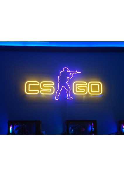 Neon LED Dekoratif Aydınlatma -Csgo, 60 x 30 cm -