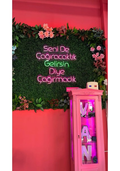 Neon LED Dekoratif Aydınlatma -Senide Çağıracaktık Gelirsin Diye Çağırmadık, 60 x 55 cm - fiyatları