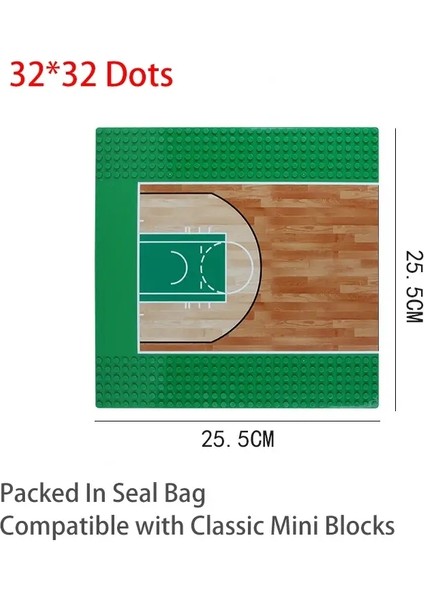 City Street View Road Taban Plakası Yapı Taşları 32*32 Nokta Blokları Diy Oyuncaklar Park Yeri Futbol Basketbol Sahası Mini Tuğla: 8815 Parking Lot (Yurt Dışından)
