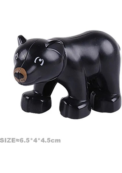 Okyanus Hayvanları Büyük Yapı Taşları Setleri Tuğla Aksesuarlar Model Hippo Ahtapot Zürafa Balina Balıkları Diy Eğitim Oyuncakları Renk: Küçük Siyah Ayı (Yurt Dışından)