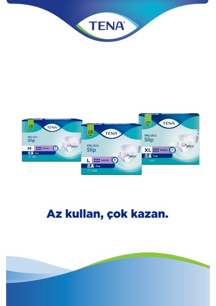 Slip Maxi Bel Bantlı Hasta Bezi, Orta Boy (M), 8 Damla, 24'Lü 3 Paket 72 Adet