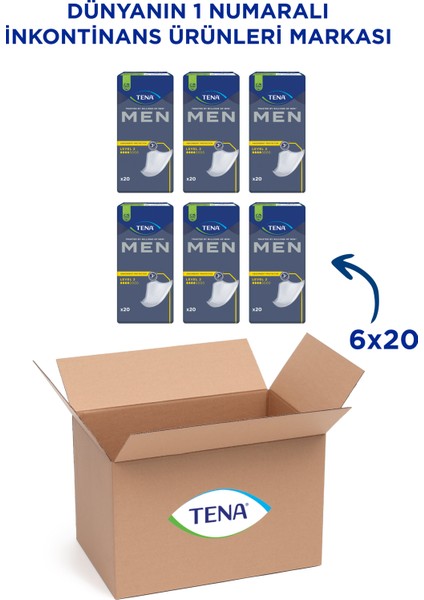 Men Erkek Mesane Pedi Level 2 20LI 6 Paket 120 Adet