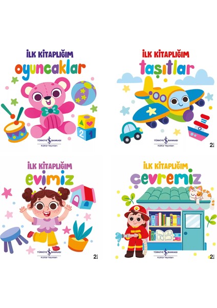 Il Kitaplığım Kitap Seti (Oyuncaklar, Taşıtlar, Evimiz, Çevremiz)