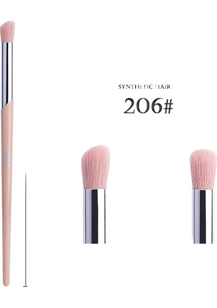 1/3pcs Makyaj Fırçası Yüz Kontur Tozu Temel Bronzlaştırıcı Krem ​​göz Farı Kokusu Göz Kalemi Fenty Stil Güzellik Araçları 206-1PCS (Yurt Dışından)