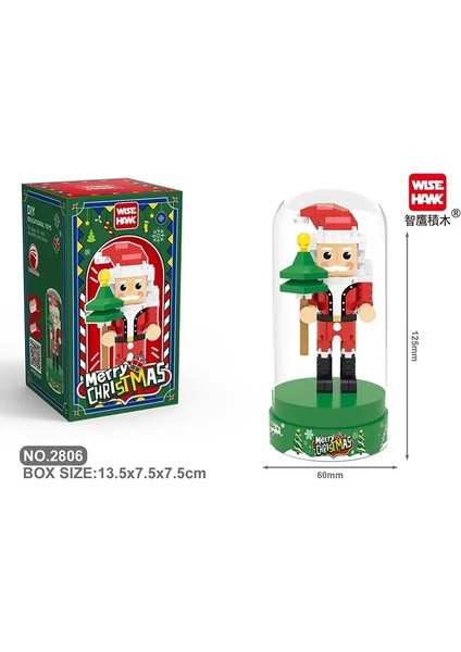 Retro Asker Şeklinde Yaratıcı Minyatür Yapı Taş Modeli Noel Ev Süsü Diy Eğitim Çocuk Oyuncakları Tatil Hediyeleri Renk: Kutu ile 2806 (Yurt Dışından)