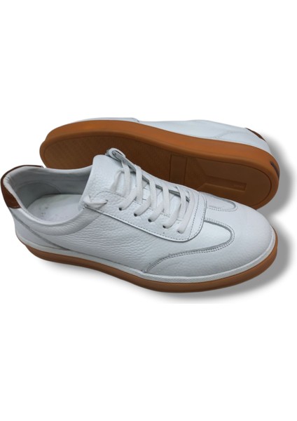 GR0305 Gudi Baskı Hakiki Floter Deri Beyaz Üst Kalite Kauçuk Taban Erkek Sneaker Ayakkabı modelleri