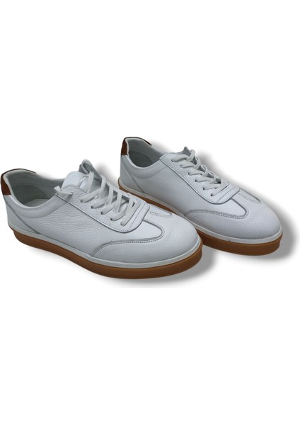 GR0305 Gudi Baskı Hakiki Floter Deri Beyaz Üst Kalite Kauçuk Taban Erkek Sneaker Ayakkabı fırsatları