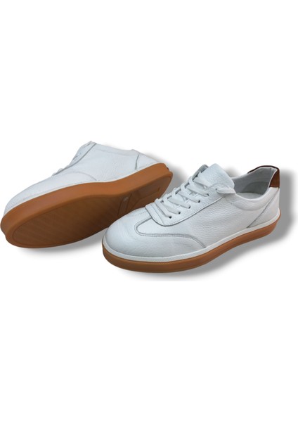GR0305 Gudi Baskı Hakiki Floter Deri Beyaz Üst Kalite Kauçuk Taban Erkek Sneaker Ayakkabı indirimleri