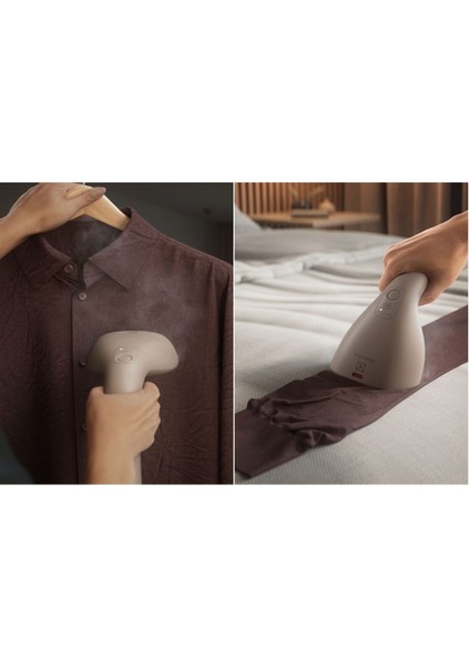 Refine Kolay Taşınabilir Seyahat Tipi Buharlı Dikey El Ütüsü, Kırışık Giderici, Bej indirimleri