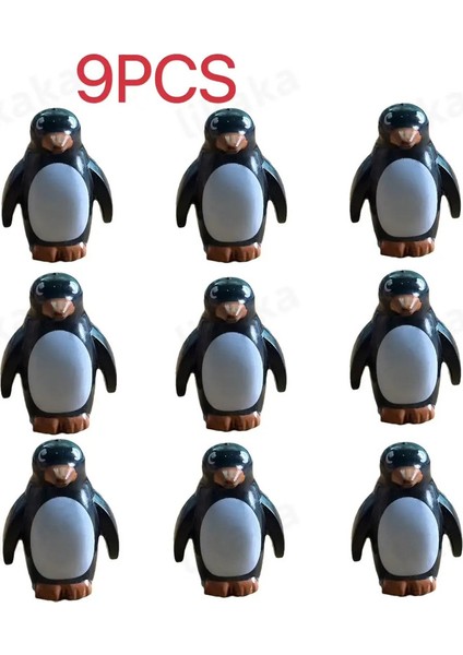 9 Adet Buzul Antarktika Penguenleri Yapı Taşları Moc Hayvanlar Diy Oyuncaklar Uyumlu Mini Bloklar Çocuklar Için Oyuncaklar Doğum Günü Hediyesi: 9pcs Penguenler (Yurt Dışından)