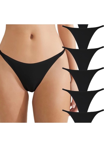 Eterelle Süprem Penye Tanga String Siyah